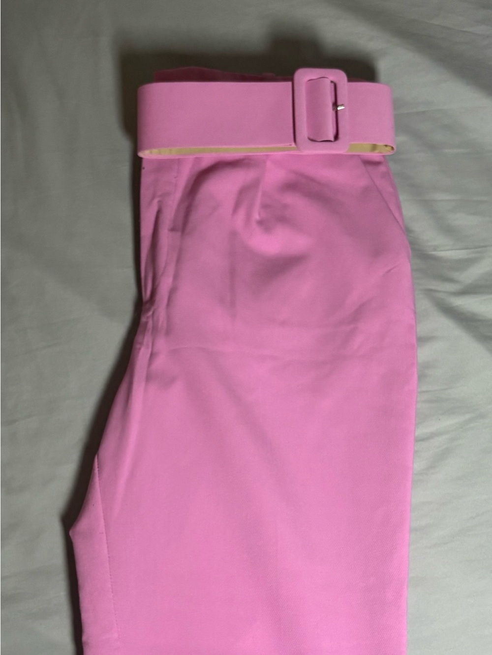 Zara Pink High-Waist Pencil Skirt with Statement Belt